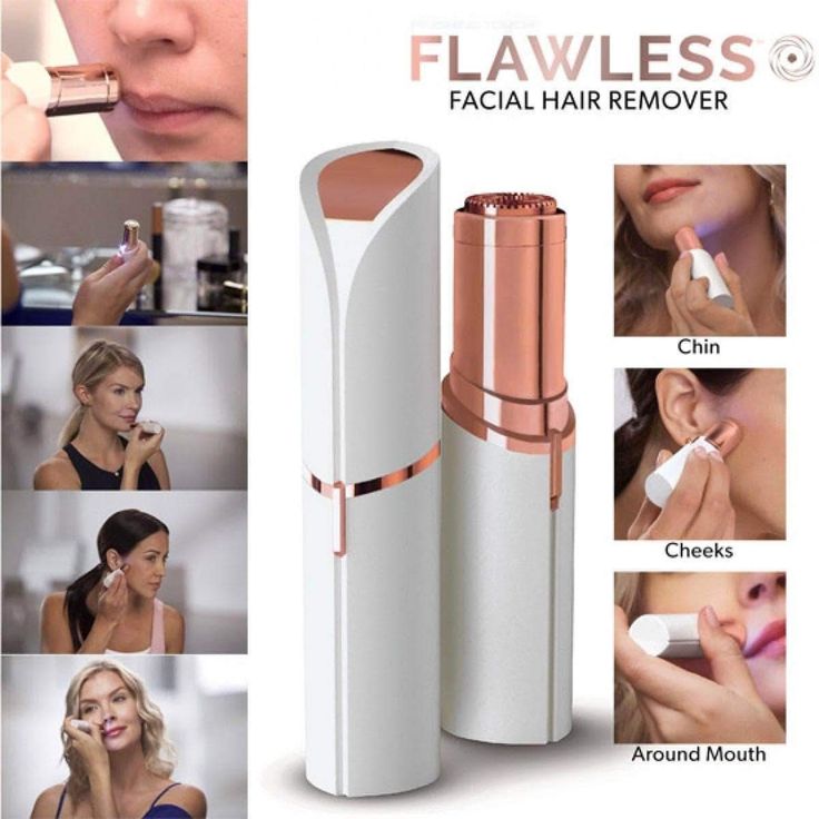 Mini lápiz labial depilador facial portátil rosa